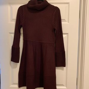Eliza J burgundy turtleneck sweater dress